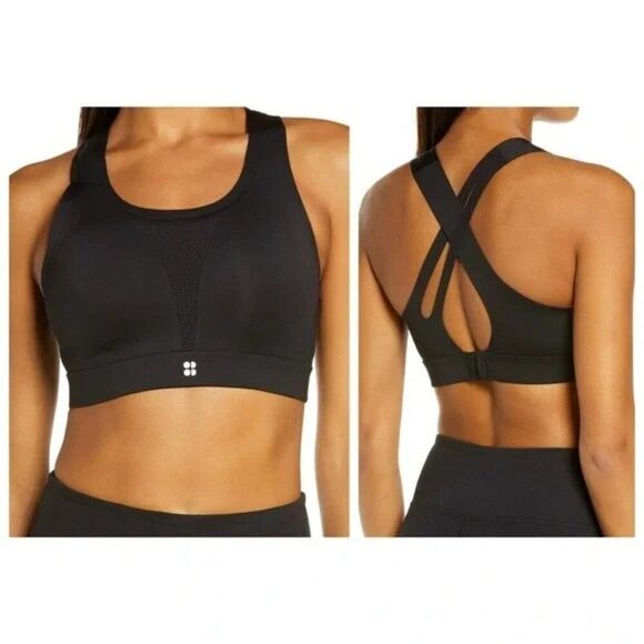 💗 SWEATY BETTY 💗 Black All Train Sports Bra - [32C/D] - Picture 5 of 12